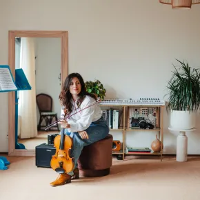 Viool studio van Mara Tieles in Amsterdam centrum