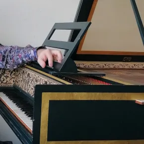 Harpsichord and hand