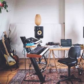 gitaarlessen in home studio 